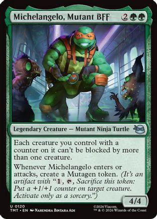Michelangelo, Mutant BFF (TMT-120) - Teenage Mutant Ninja Turtles - Card Brawlers