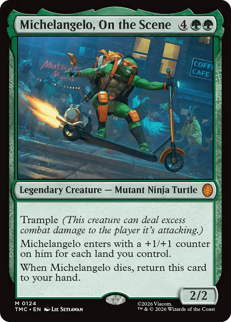 Michelangelo, On the Scene [Teenage Mutant Ninja Turtles Commander] - Card Brawlers