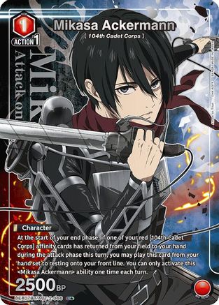 Mikasa Ackermann (066) (U*) (UEX07BT/AOT-2-066) - UEX07BT Attack on Titan Vol 2 Foil - Card Brawlers