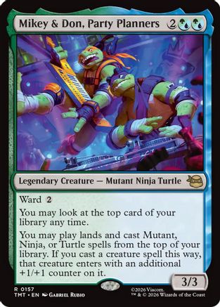 Mikey & Don, Party Planners (TMT-157) - Teenage Mutant Ninja Turtles - Card Brawlers