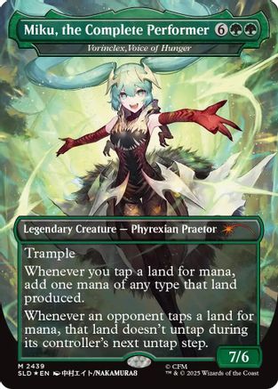 Miku, the Complete Performer - Vorinclex, Voice of Hunger (SLD-2439) - Secret Lair Drop Series Foil - Card Brawlers