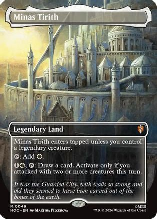 Minas Tirith (Borderless) (HOC-049) - The Hobbit: Eternal-Legal Foil - Card Brawlers