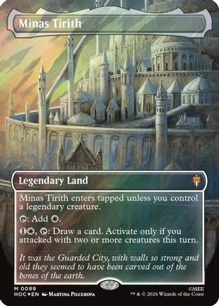 Minas Tirith (Borderless) (Surge Foil) (HOC-089) - The Hobbit: Eternal-Legal Foil - Card Brawlers