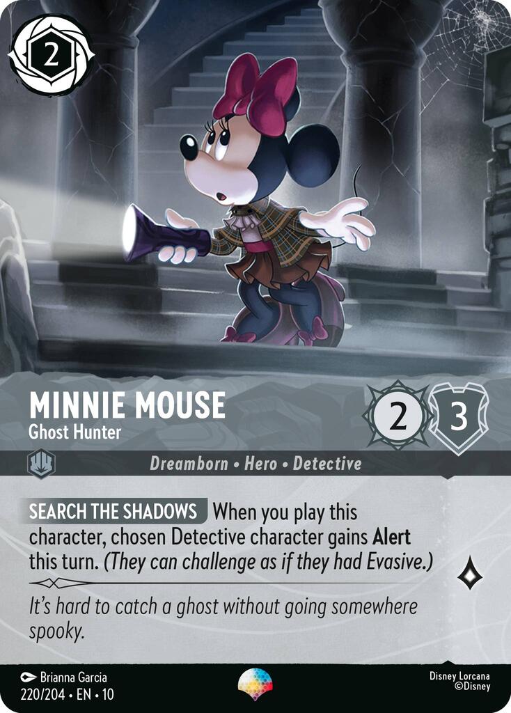 Minnie Mouse - Ghost Hunter (Epic) (220/204) [Whispers in the Well] - Card Brawlers