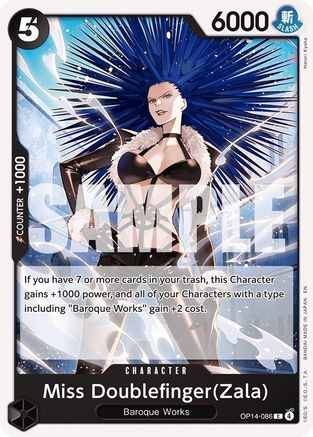 Miss Doublefinger(Zala) (OP14-086) - The Azure Sea's Seven - Card Brawlers