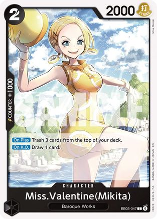 Miss.Valentine(Mikita) (EB03-047) - Extra Booster: One Piece Heroines Edition - Card Brawlers