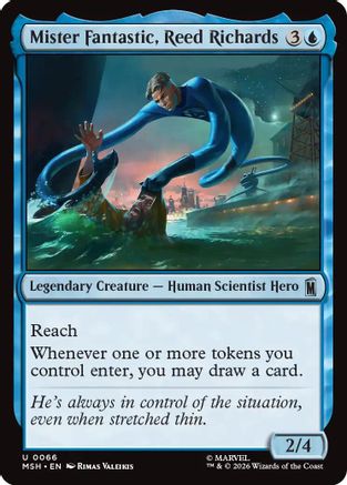 Mister Fantastic, Reed Richards (MSH-066) - Marvel Super Heroes - Card Brawlers