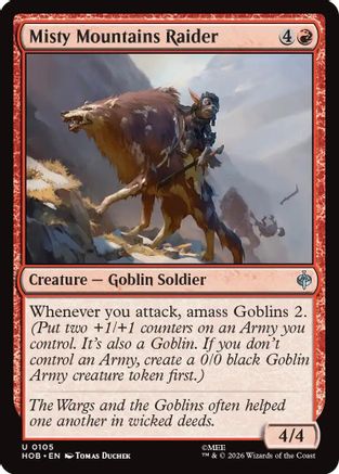 Misty Mountains Raider (HOB-105) - The Hobbit Foil - Card Brawlers