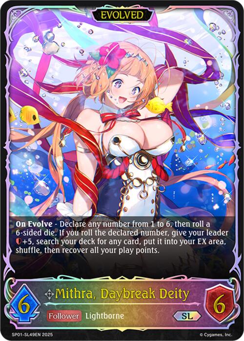 Mithra, Daybreak Deity (Evolved) (SL) (SP01 - SL49EN) [Seaside Memories] - Card Brawlers
