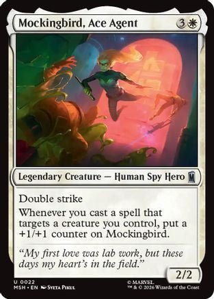 Mockingbird, Ace Agent (MSH-022) - Marvel Super Heroes Foil - Card Brawlers
