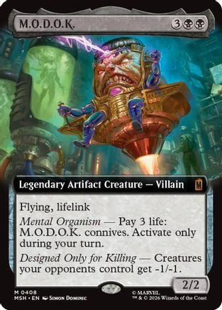 M.O.D.O.K. (Extended Art) (MSH-408) - Marvel Super Heroes Foil - Card Brawlers