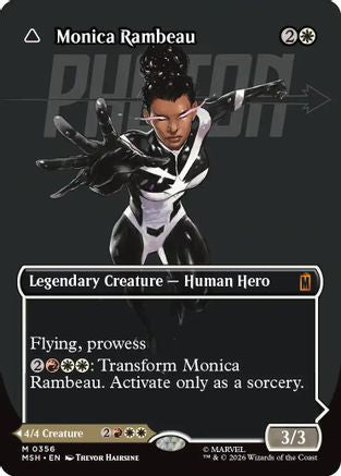 Monica Rambeau (Borderless) (0356) (MSH-356) - Marvel Super Heroes - Card Brawlers