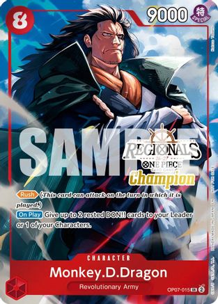 Monkey.D.Dragon (Regionals Champion Card Set 26-27 Vol.2) (OP07-015) - One Piece Promotion Cards Foil - Card Brawlers
