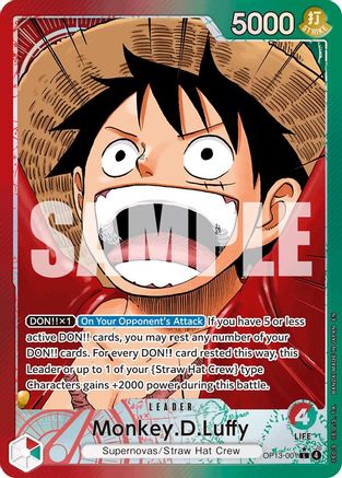 Monkey.D.Luffy (001) (Alternate Art) (OP13-001) - Carrying On His Will Foil - Card Brawlers