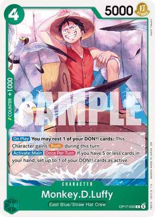 Monkey.D.Luffy (030) (OP17-030) - The World's Strongest Warriors - Card Brawlers