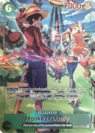 Monkey.D.Luffy (118) (English Version 3rd Anniversary Set) (OP13-118) - One Piece Promotion Cards Foil - Card Brawlers