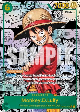 Monkey.D.Luffy (118) (Super Alternate Art) (OP13-118) - Carrying On His Will Foil - Card Brawlers