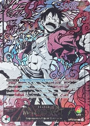 Monkey.D.Luffy (English Version 3rd Anniversary Set) (OP13-001) - One Piece Promotion Cards Foil - Card Brawlers