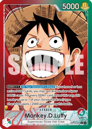 Monkey.D.Luffy (OP13-001) (Jumbo) (OP13-001) - One Piece Promotion Cards - Card Brawlers