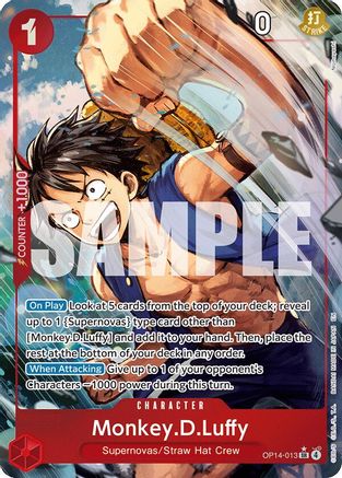 Monkey.D.Luffy - OP14-013 (Alternate Art) (OP14-013) - The Azure Sea's Seven Foil - Card Brawlers
