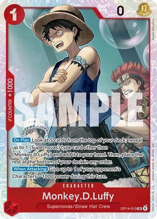 Monkey.D.Luffy - OP14-013 (OP14-013) - The Azure Sea's Seven Foil - Card Brawlers