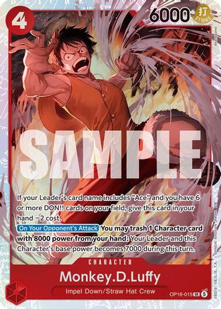 Monkey.D.Luffy (OP16-015) - The Time of Battle Foil - Card Brawlers