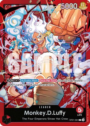 Monkey.D.Luffy (ST21-001) (ST21-001) - Starter Deck 31: RED Monkey.D.Luffy Foil - Card Brawlers