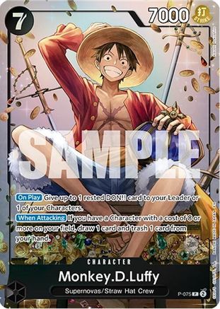 Monkey.D.Luffy (Tin Pack Set Vol. 2) (P-075) - One Piece Promotion Cards Foil - Card Brawlers