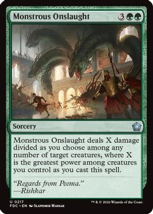 Monstrous Onslaught (FDC-217) - Commander: Foundations - Card Brawlers