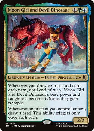 Moon Girl and Devil Dinosaur (MSH-223) - Marvel Super Heroes Foil - Card Brawlers