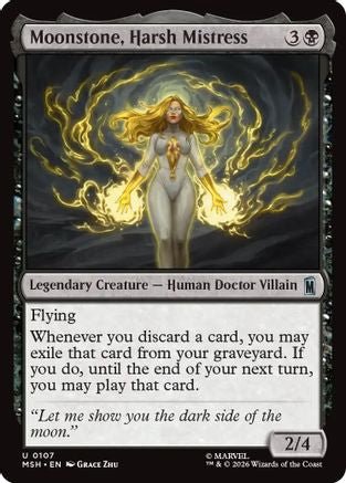Moonstone, Harsh Mistress (MSH-107) - Marvel Super Heroes Foil - Card Brawlers