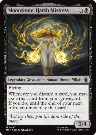 Moonstone, Harsh Mistress (Surge Foil) (MSH-447) - Marvel Super Heroes Foil - Card Brawlers