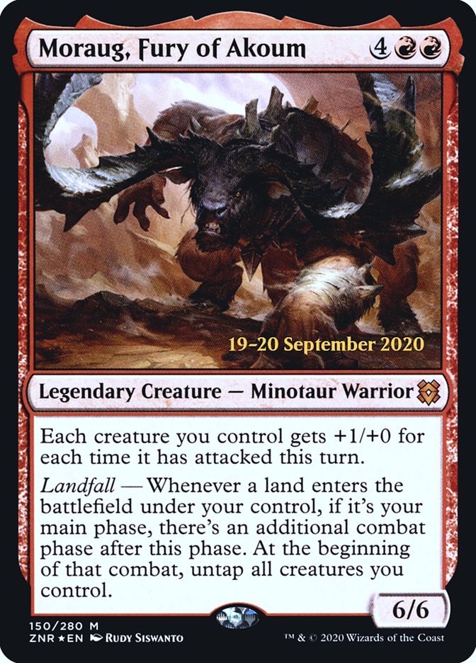 Moraug, Fury of Akoum [Zendikar Rising Prerelease Promos] - Card Brawlers