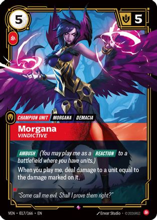 Morgana - Vindictive (017/166) - Vendetta Foil - Card Brawlers