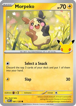 Morpeko (061/128) - Holofoil [ME 30th Celebration] - Card Brawlers