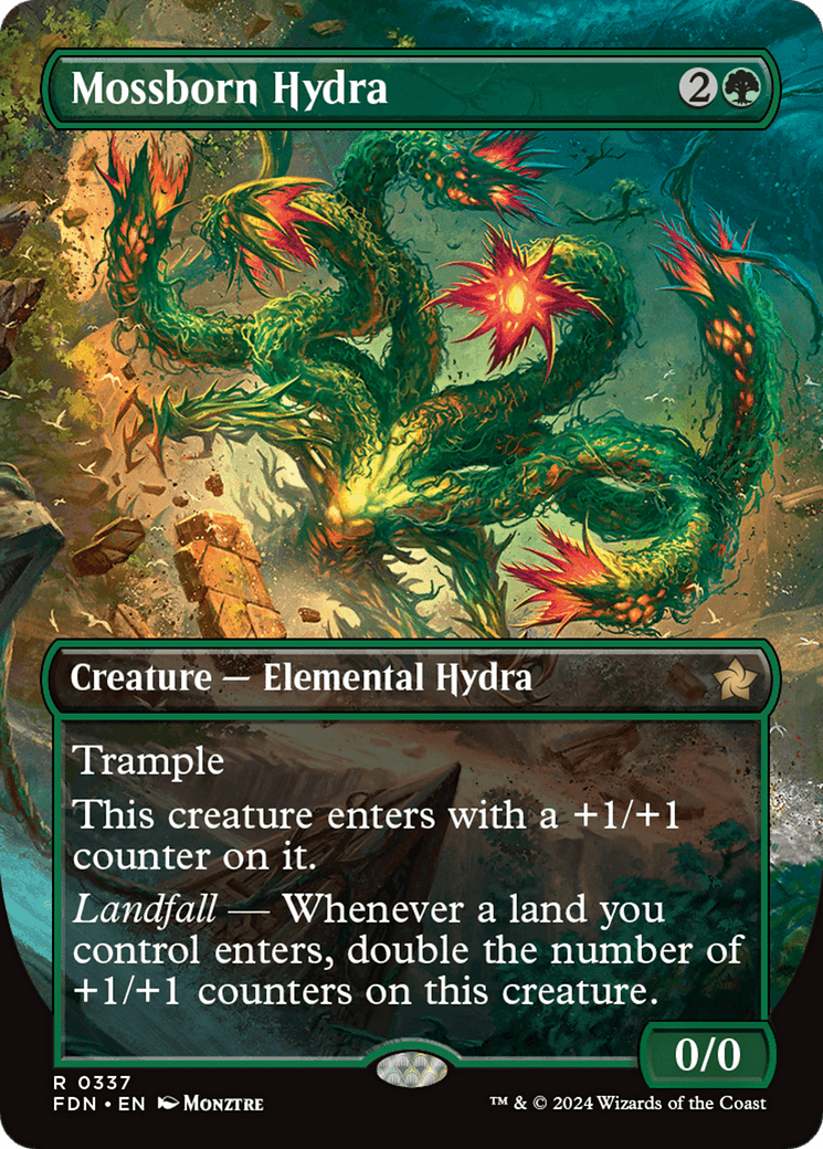Mossborn Hydra (Borderless) [Foundations] - Card Brawlers