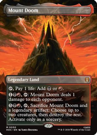 Mount Doom (Borderless) (HOC-050) - The Hobbit: Eternal-Legal Foil - Card Brawlers
