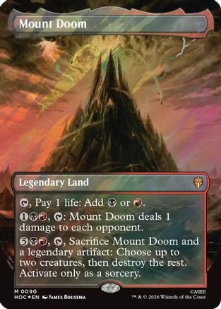 Mount Doom (Borderless) (Surge Foil) (HOC-090) - The Hobbit: Eternal-Legal Foil - Card Brawlers