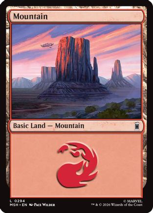 Mountain (0294) (MSH-294) - Marvel Super Heroes Foil - Card Brawlers