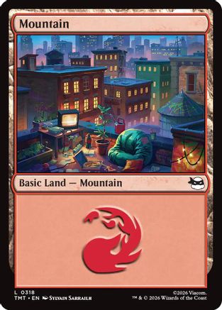 Mountain (0318) (TMT-318) - Teenage Mutant Ninja Turtles Foil - Card Brawlers