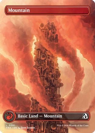 Mountain (Borderless) (0391) (FRA-391) - Reality Fracture Foil - Card Brawlers