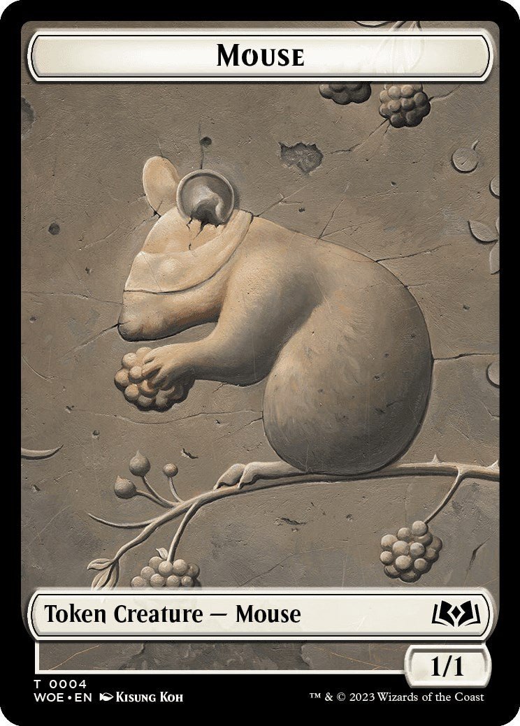 Mouse Token [Wilds of Eldraine Tokens] - Card Brawlers