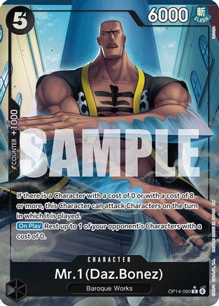 Mr.1 (Daz.Bonez) (Alternate Art) (OP14-090) - The Azure Sea's Seven Foil - Card Brawlers