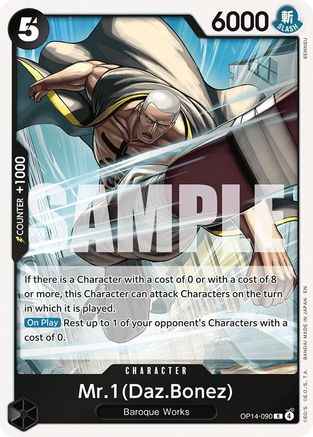 Mr.1(Daz.Bonez) (OP14-090) - The Azure Sea's Seven Foil - Card Brawlers