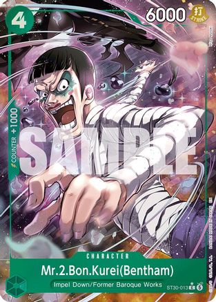 Mr.2.Bon.Kurei(Bentham) (Full Art) (ST30-013) - Starter Deck EX: Luffy & Ace - Card Brawlers