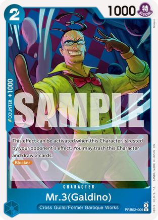 Mr.3(Galdino) - PRB02-009 (PRB02-009) - Premium Booster -The Best- Vol. 2 Foil - Card Brawlers