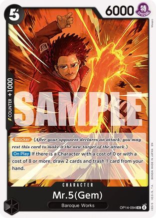 Mr.5(Gem) (OP14-094) - The Azure Sea's Seven - Card Brawlers