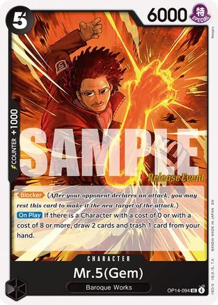 Mr.5(Gem) (OP14-094) - The Azure Sea's Seven Release Event Cards - Card Brawlers
