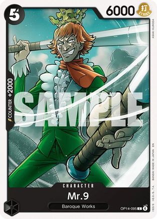 Mr.9 (OP14-095) - The Azure Sea's Seven - Card Brawlers