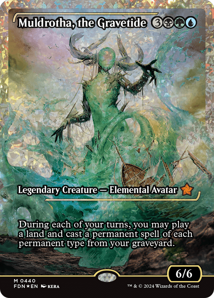 Muldrotha, the Gravetide (Showcase) (Fracture Foil) [Foundations] - Card Brawlers